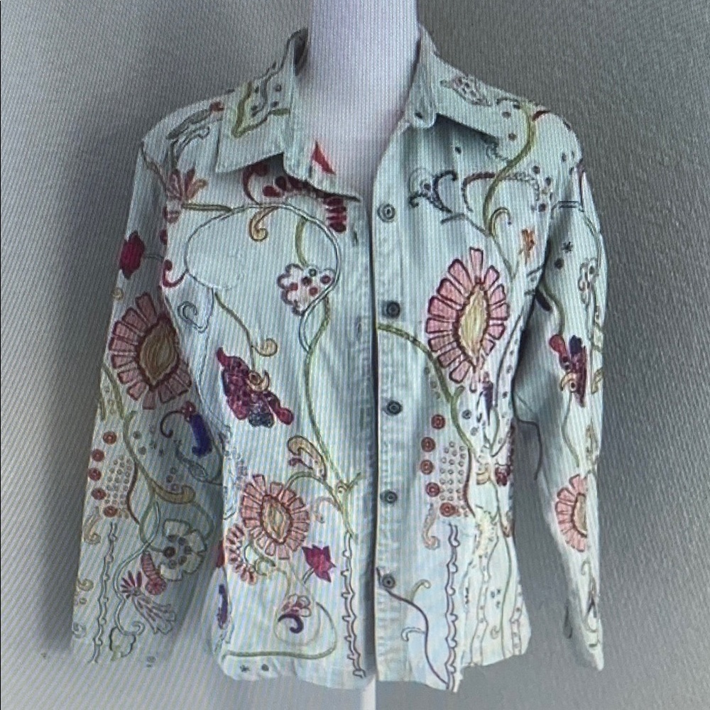 Chico’s Embroiled Jean Jacket
